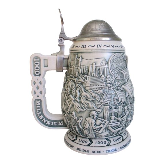 Avon 1999 LE Millennium Collectors Stein - 1000 Years of History - Man Cave Bar - Picture 5 of 12